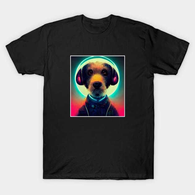 cute dog dj T-Shirt by ElArrogante